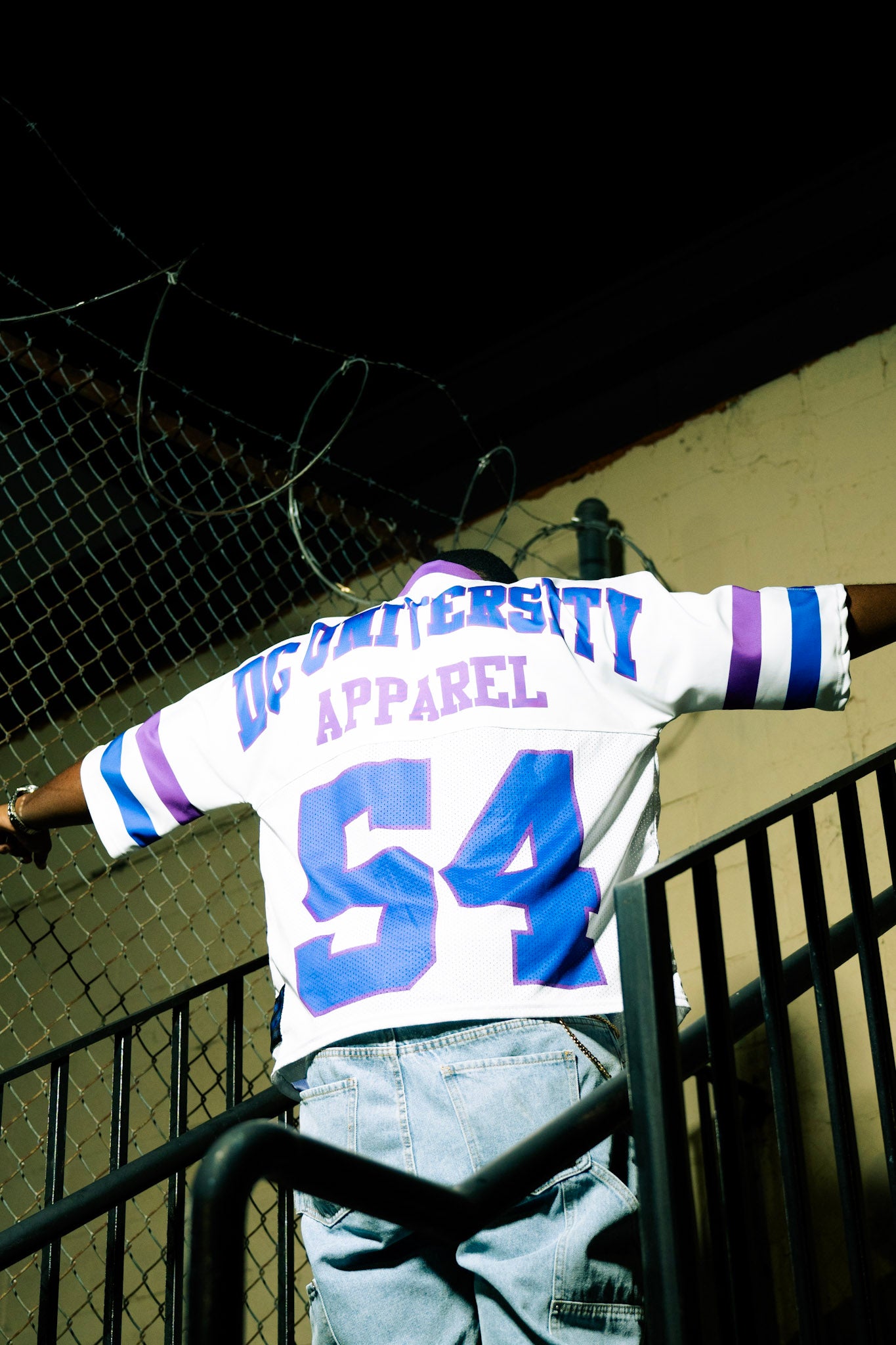 White,blue,purple DC university Jerseys